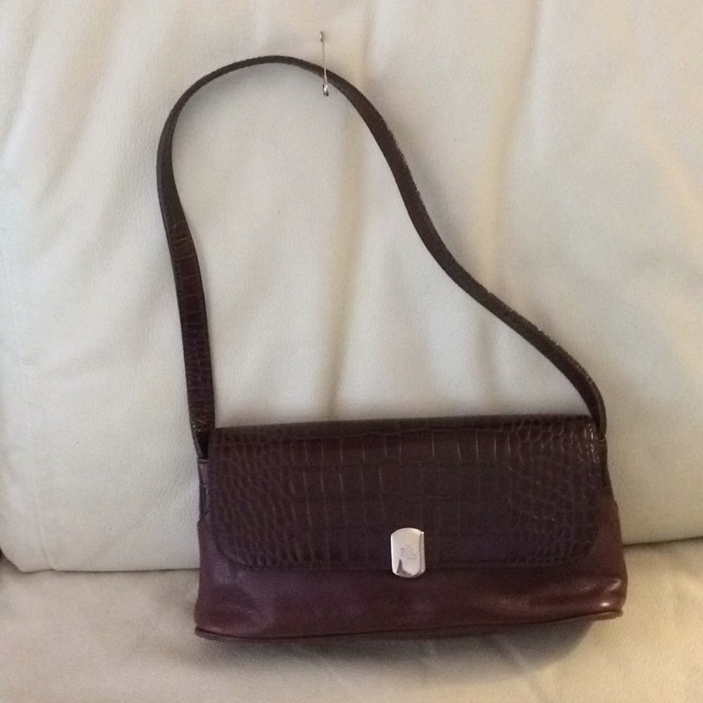 Ralph Lauren crocodile print small clutch